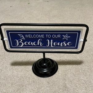 New Metal Beach House/Beach sign
